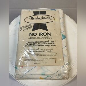 New in Original Package Meadowbrook Pair of Floral Standard Pillow Cases.   2499